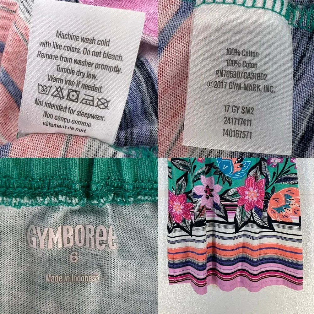 Gymboree Girls Dress Size‎ 6 – Floral Print Striped Sundress Sleeveless Summer